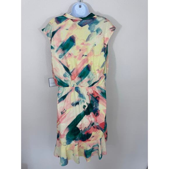 Laundry by Shelli Segal Abstract Watercolor Dress Size 14 - Picture 5 of 7